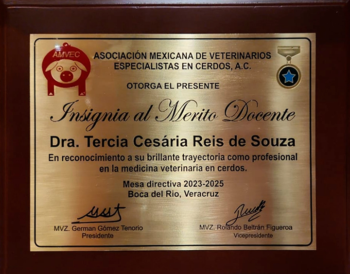 AMVEC entrega reconocimiento al Mérito Docente a la Dra. Tercia Cesária Reis de Souza AMVEC entrega reconocimiento Merito Docente Dra Tercia Cesaria Reis Souza 1b