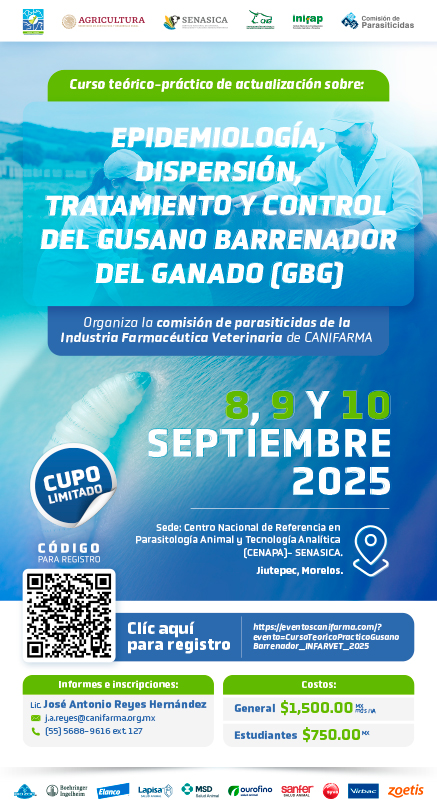 Epidemiología, Dispersión, Tratamiento y Control del Gusano Barrenador del Ganado Comision Parasiticidas Contro Gusano Barrenador INFARVET 2025