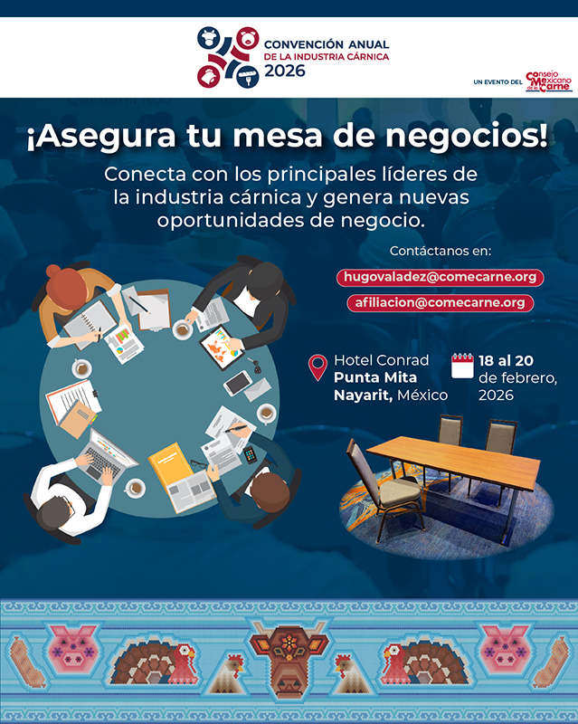 El COMECARNE invita a su Convención Anual de la Industria Cárnica 2026 COMECARNE Convencion Anual Industria Carnica 2026