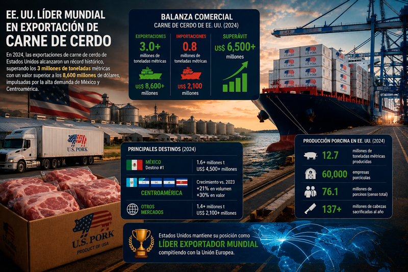 La balanza comercial de carne de cerdo de Estados Unidos Balanza Comercial Carne Cerdo Estados Unidos 2