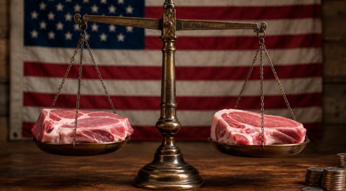 La balanza comercial de carne de cerdo de Estados Unidos